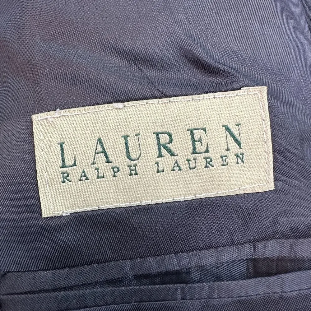 Lauren Ralph Lauren Blazer Mens 42L Black Wool Cashmere Sport Coat 3 Button